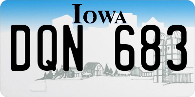 IA license plate DQN683