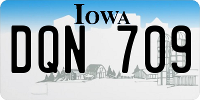 IA license plate DQN709