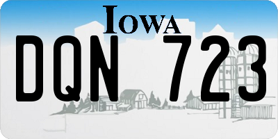 IA license plate DQN723