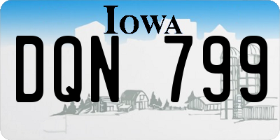 IA license plate DQN799