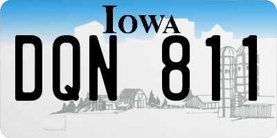 IA license plate DQN811