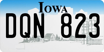 IA license plate DQN823