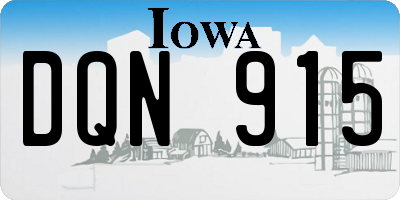 IA license plate DQN915