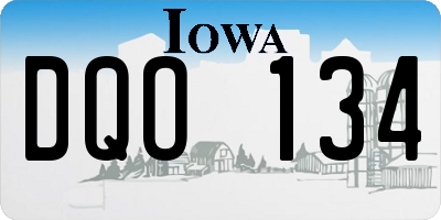 IA license plate DQO134
