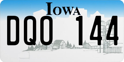 IA license plate DQO144