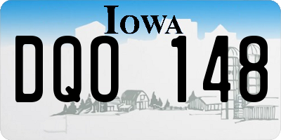 IA license plate DQO148