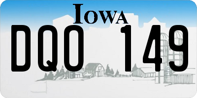 IA license plate DQO149