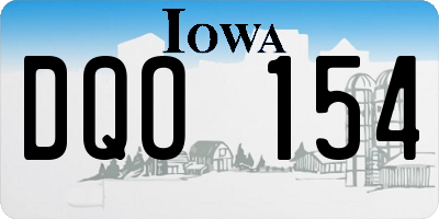 IA license plate DQO154