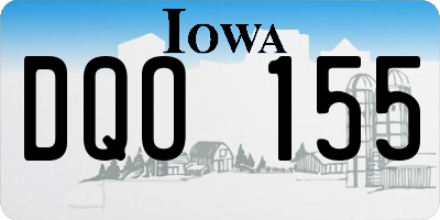 IA license plate DQO155