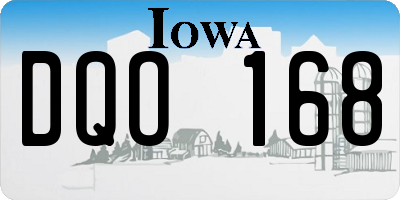 IA license plate DQO168