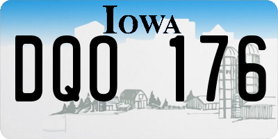 IA license plate DQO176