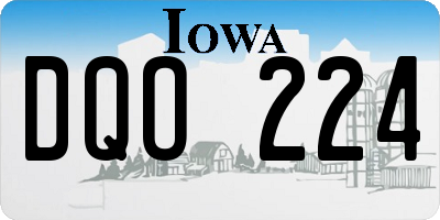 IA license plate DQO224