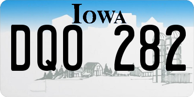 IA license plate DQO282