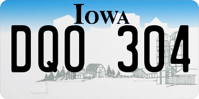 IA license plate DQO304