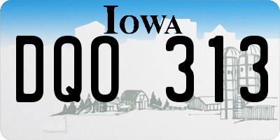 IA license plate DQO313
