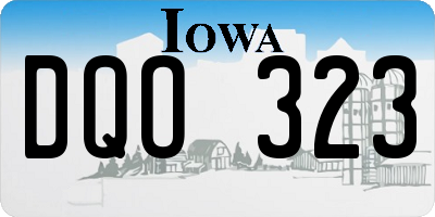 IA license plate DQO323
