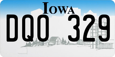 IA license plate DQO329
