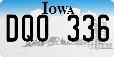 IA license plate DQO336