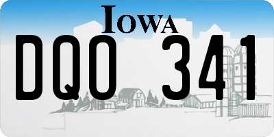 IA license plate DQO341