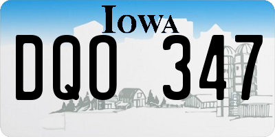 IA license plate DQO347