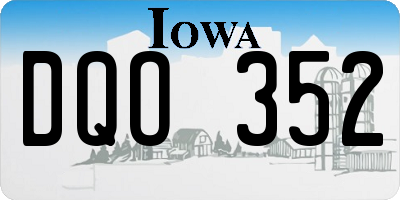 IA license plate DQO352
