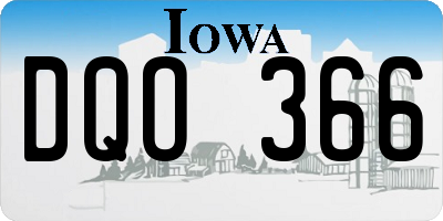 IA license plate DQO366