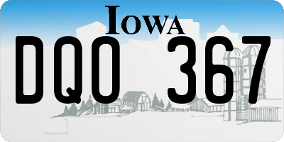 IA license plate DQO367
