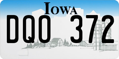 IA license plate DQO372