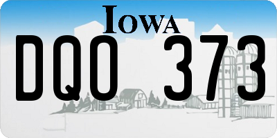 IA license plate DQO373