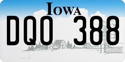 IA license plate DQO388