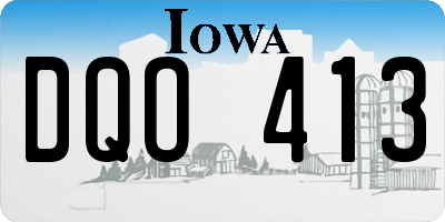 IA license plate DQO413