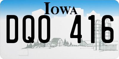 IA license plate DQO416