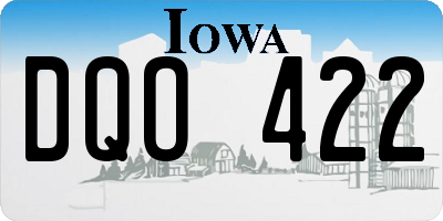 IA license plate DQO422