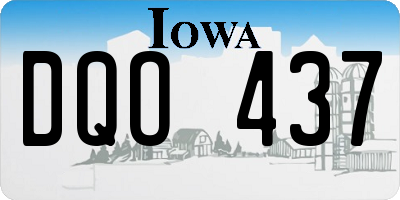 IA license plate DQO437