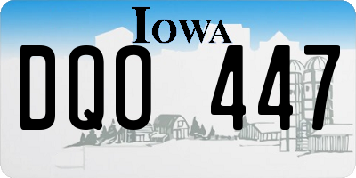 IA license plate DQO447