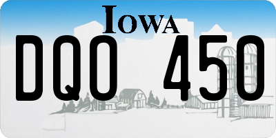 IA license plate DQO450