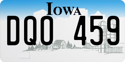 IA license plate DQO459