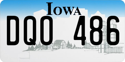 IA license plate DQO486