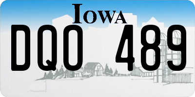 IA license plate DQO489