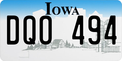 IA license plate DQO494