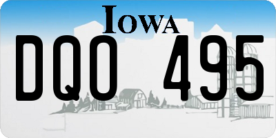 IA license plate DQO495