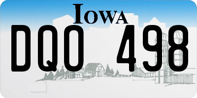 IA license plate DQO498