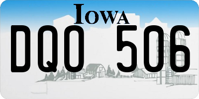 IA license plate DQO506