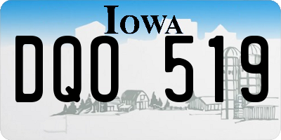 IA license plate DQO519