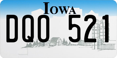 IA license plate DQO521