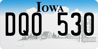IA license plate DQO530