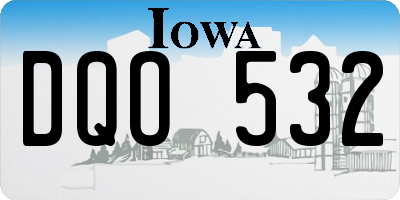IA license plate DQO532