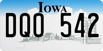 IA license plate DQO542