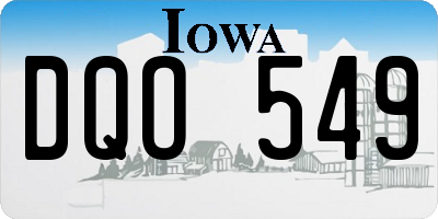 IA license plate DQO549