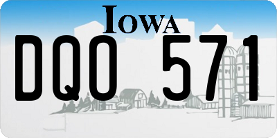 IA license plate DQO571